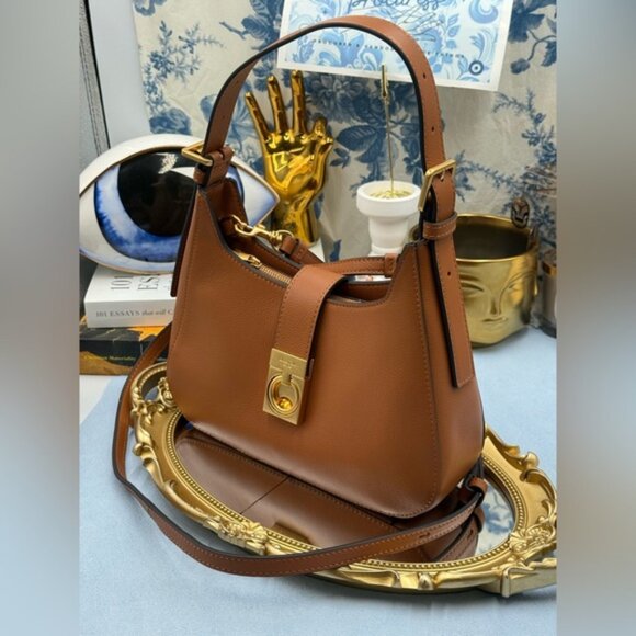 🆕 OROTON 🧿 NWOT Yvonne Baguette Shoulder Bag, Tan - Picture 6 of 14